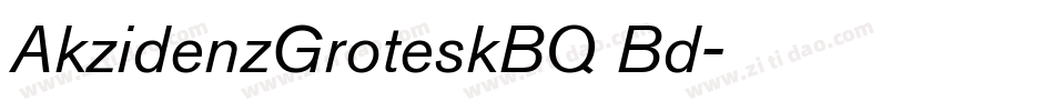 AkzidenzGroteskBQ Bd字体转换